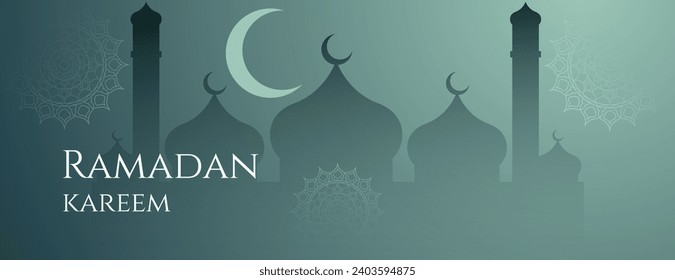 ramadan kareem background. islamic banner design. vector illustration