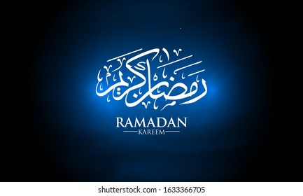 Ramadan kareem, background islamic, blue 