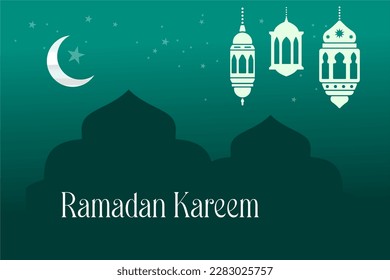 Ramadan Kareem Hintergrund. Islamische Feier in minimalistischem und elegantem Design.