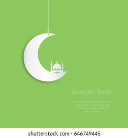 Ramadan Kareem background for Islamic Holy Month celebration