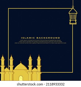Ramadan Kareem Background. Islamic Background, Muslims greeting card, invitation, poster, banner, and Copy space area. Suitable to be placed on content with that theme.