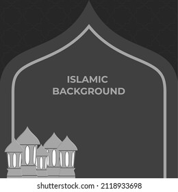 Ramadan Kareem Background. Islamic Background, Muslims greeting card, invitation, poster, banner, and Copy space area. Suitable to be placed on content with that theme.
