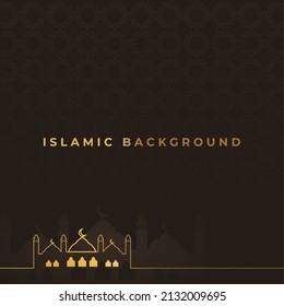 Ramadan Kareem Background. Islamic Background, Muslims greeting card, invitation, poster, banner, and Copy space area. Suitable to be placed on content with that theme.