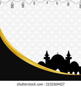 Ramadan Kareem Background. Islamic Background, Muslims greeting card, invitation, poster, banner, and Copy space area. Suitable to be placed on content with that theme.
