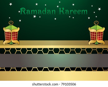 ramadan kareem background with lantern