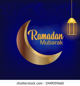 Ramadan Kareem Hintergrund mit Laternen, Poster - Vektorgrafik