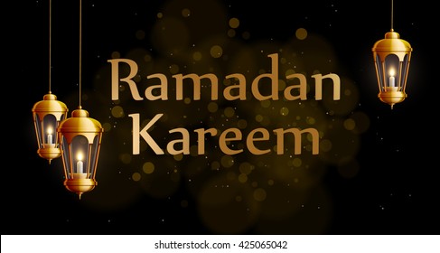 ramadan kareem background, lanterns,holiday, vector illustration eps 10