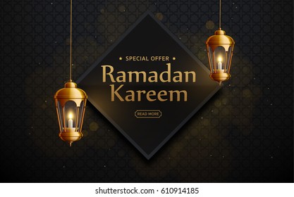 ramadan kareem background, lanterns,holiday, vector illustration eps 10