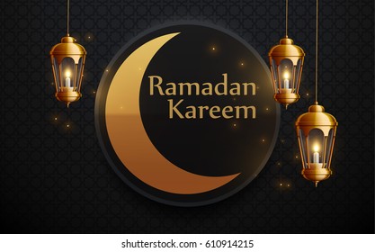 ramadan kareem background, lanterns,holiday, vector illustration eps 10