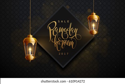 ramadan kareem background, lanterns,holiday, vector illustration eps 10