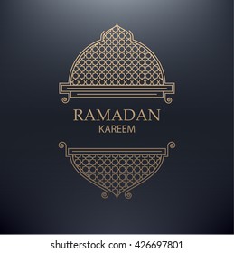 ramadan kareem background, ramadan kareem line style lantern, ramadan holiday, vector illustration eps 10, ramadan greeting card with arabic text ramadan 