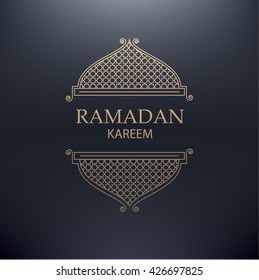 ramadan kareem background, ramadan kareem line style lantern, ramadan holiday, vector illustration eps 10, ramadan greeting card with arabic text ramadan 