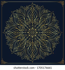 Ramadan kareem background with mandala ornament. Ethnic style luxury mandala background