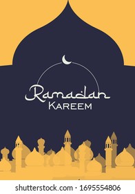 Ramadan Kareem Background Minimalist Vector Eps10