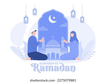 Ramadan kareem background. Modern vector flat illustration