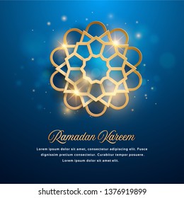 Ramadan Kareem background with moon and stars. Ramadan mubarak Greeting card, invitation muslim holiday