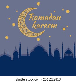 ramadan kareem Hintergrund Moschee islamic religion muslim Ort der Verehrung Vektorgrafik Design