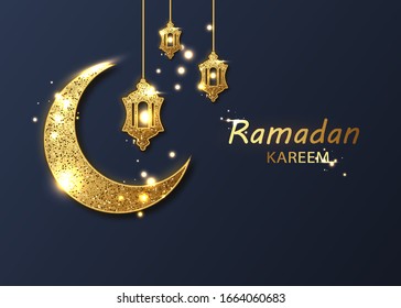 Ramadan Kareem Background. Ramadan mubarak Greeting card, invitation for muslim community