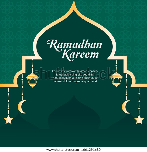 Ramadan Kareem Ramadan Background Ramadhan Kareem Stock Vector Royalty Free 1661291680