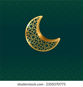 Ramadan Kareem Hintergrund mit realistischem Stil. Vektorgrafik
