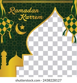 Ramadan Kareem background template social media post