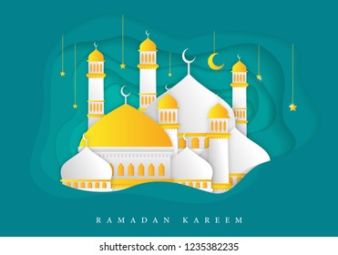 Ramadan Kareem Background Template With Trendy and Modern Concept Design Vector Eps 10