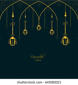 Ramadan kareem background vector design , Eid mubarak .