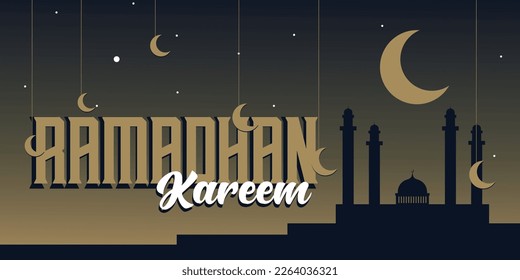 Ramadan kareem background vector graphic design