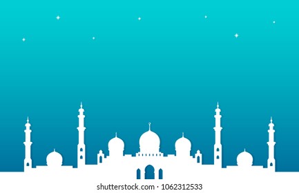 Ramadan Kareem Background Vector Illustration Mosque Stock Vector ...