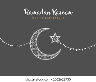 Ramadan kareem background vector illustration.
