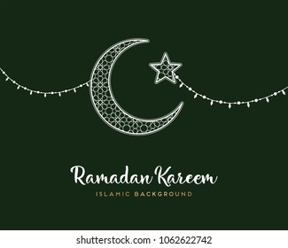 Ramadan kareem background vector illustration.