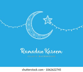 Ramadan kareem background vector illustration.