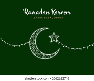 Ramadan kareem background vector illustration.