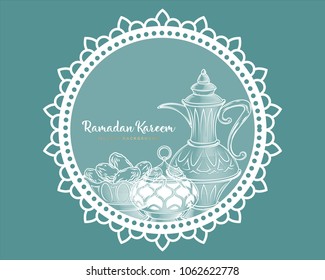 Ramadan kareem background vector illustration.
