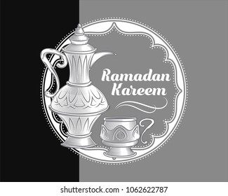 Ramadan kareem background vector illustration.