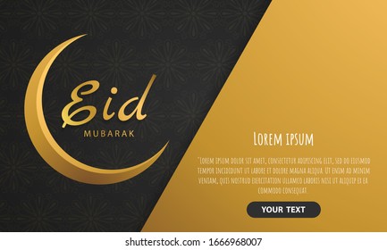 Ramadan kareem background. vector illustration with mosque and moon, place for text greeting card and banner