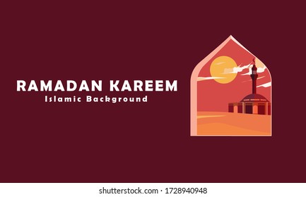 Ramadan kareem background. Vector illustration for cards, posters and banners