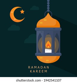 ramadan kareem background vector illustration flat design