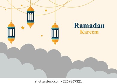 Fondo Ramadan Kareem. Fondo de la ilustración del vector. 