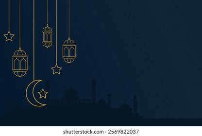 Ramadan Kareem Background Vector Illustration. Best for Islamic Design