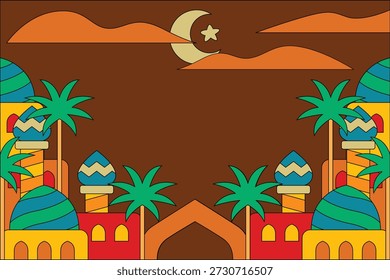 Ilustração vetorial de fundo Ramadan Kareem