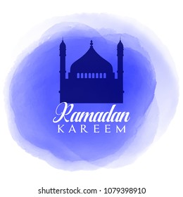 Ramadan Kareem background with watercolour texture