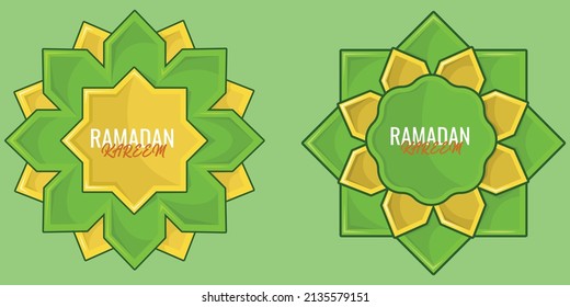 Ramadan Kareem Badge Vector Collection