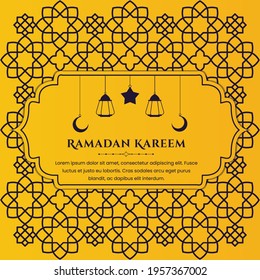 ramadan kareem banner background design illustration
