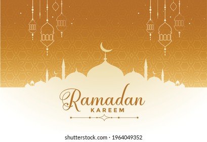 ramadan kareem banner background design illustration