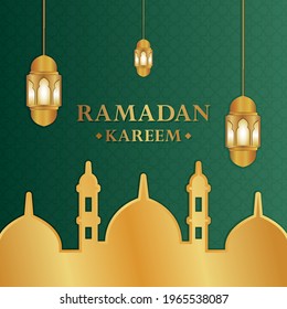 ramadan kareem banner background design illustration