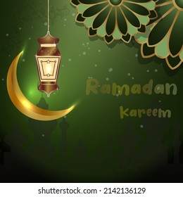 
ramadan kareem banner background design illustration