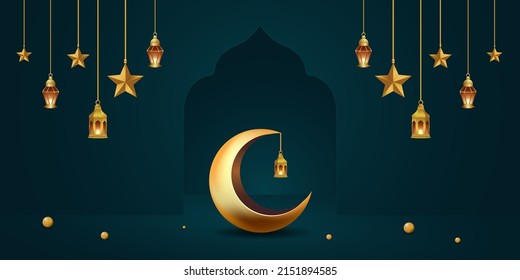 ilustración de diseño de fondo de banners de ramadan kareem