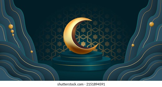 Rmadan Kareem Banner-Hintergrund, Design-Illustration
