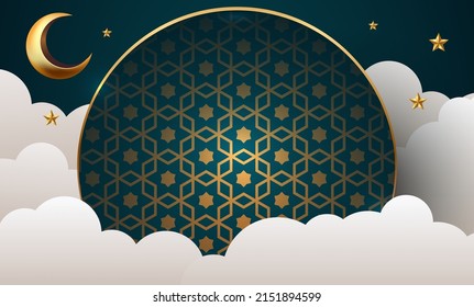 ramadan kareem banner background design illustration